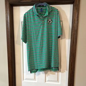 Green Striped Polo Shirt